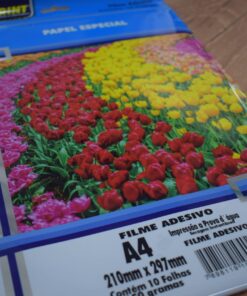 ADESIVO FILME BOPP 150 GRS A4 210X297 C/ 10 FLS