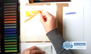 Desenho com giz pastel seco