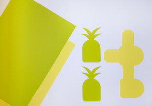 Caixinha Abacaxi com molde grátis